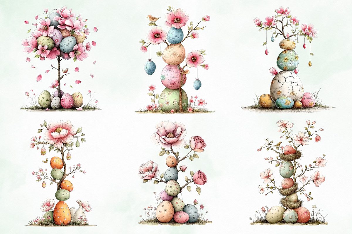 Whimsical Easter Tree Png Clipart, an Illustration by Creative Art (Photo 8 of 8)