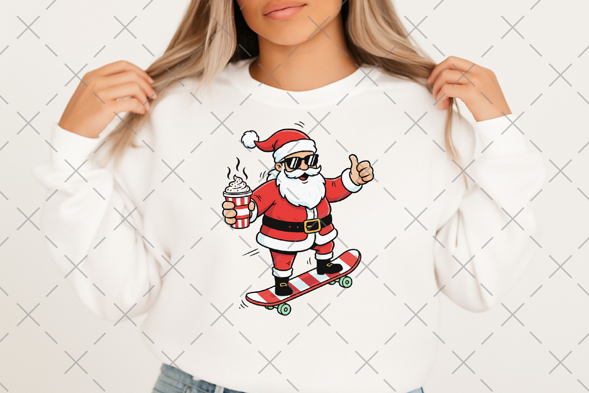 Cool Santa Claus PNG, an Illustration by Craft Nest (Photo 2 of 6)
