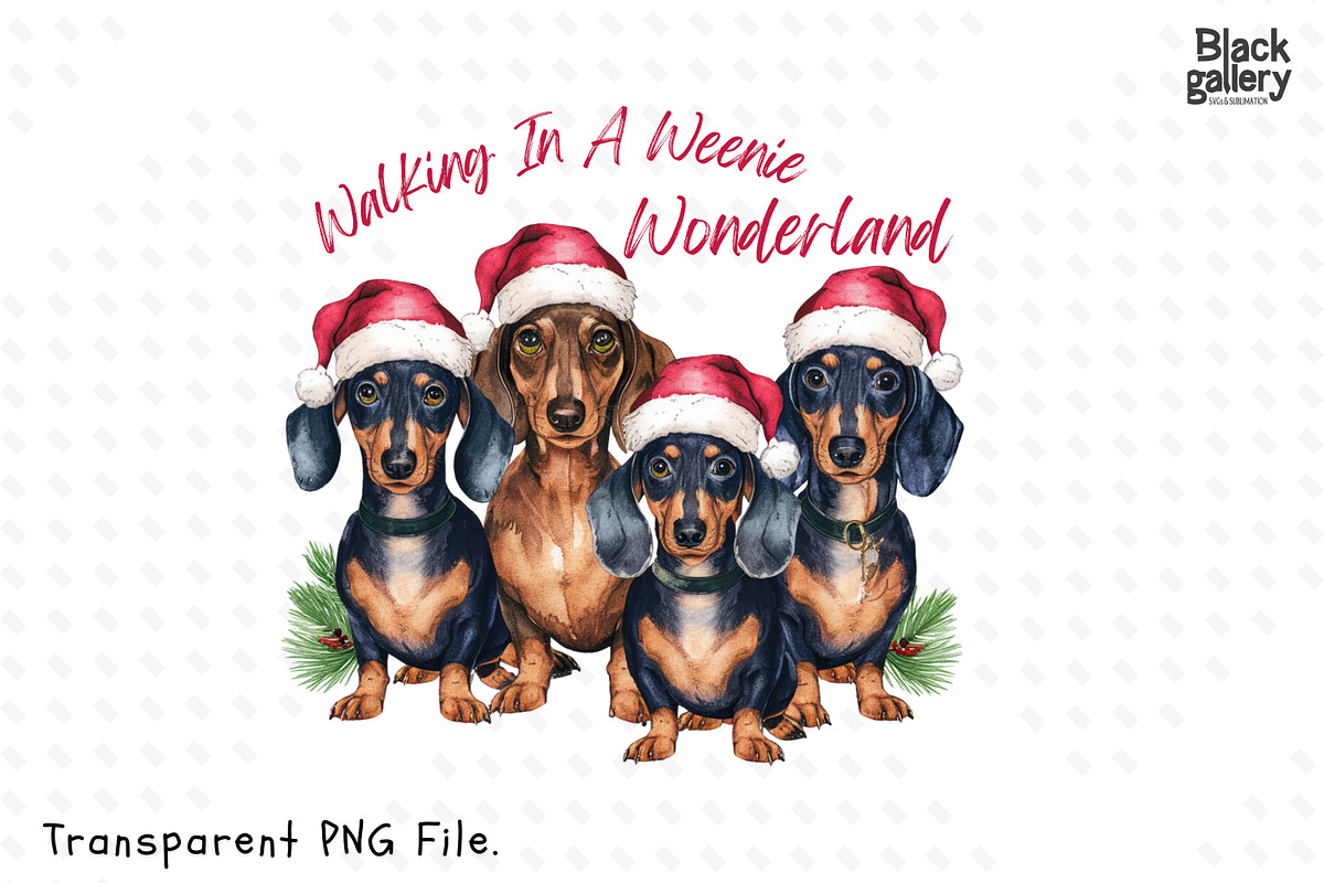 Watercolor Christmas Dog Puns Bundle, a Graphic by Clipart Bloom (Photo 3 of 25)