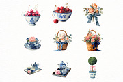 Chinoiserie Tea Clipart, an Illustration by Designworld (Thumbnail 4 of 6)