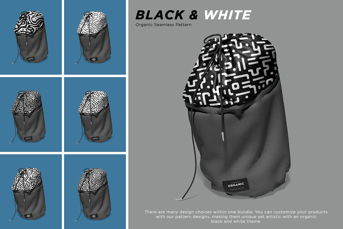 Chic Monochrome Pattern Sets, a Pattern Graphic by Vibrand Studio (Photo 6 of 12)