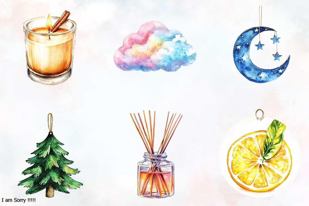 Air Freshener Watercolor Clipart's, a Work Illustration by RobertsArt (Photo 3 of 7)