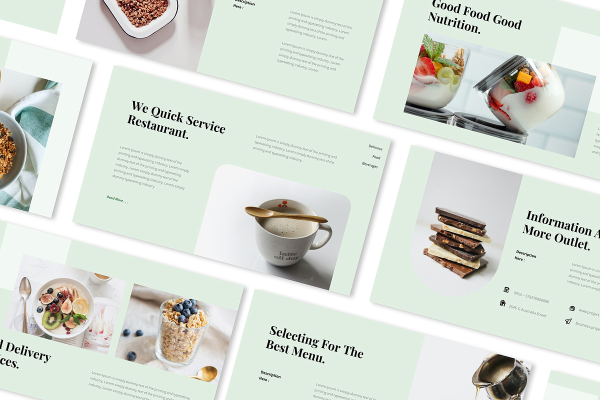 Food And Beverage Powerpoint Present, a Presentation Template by Formatika Studio
