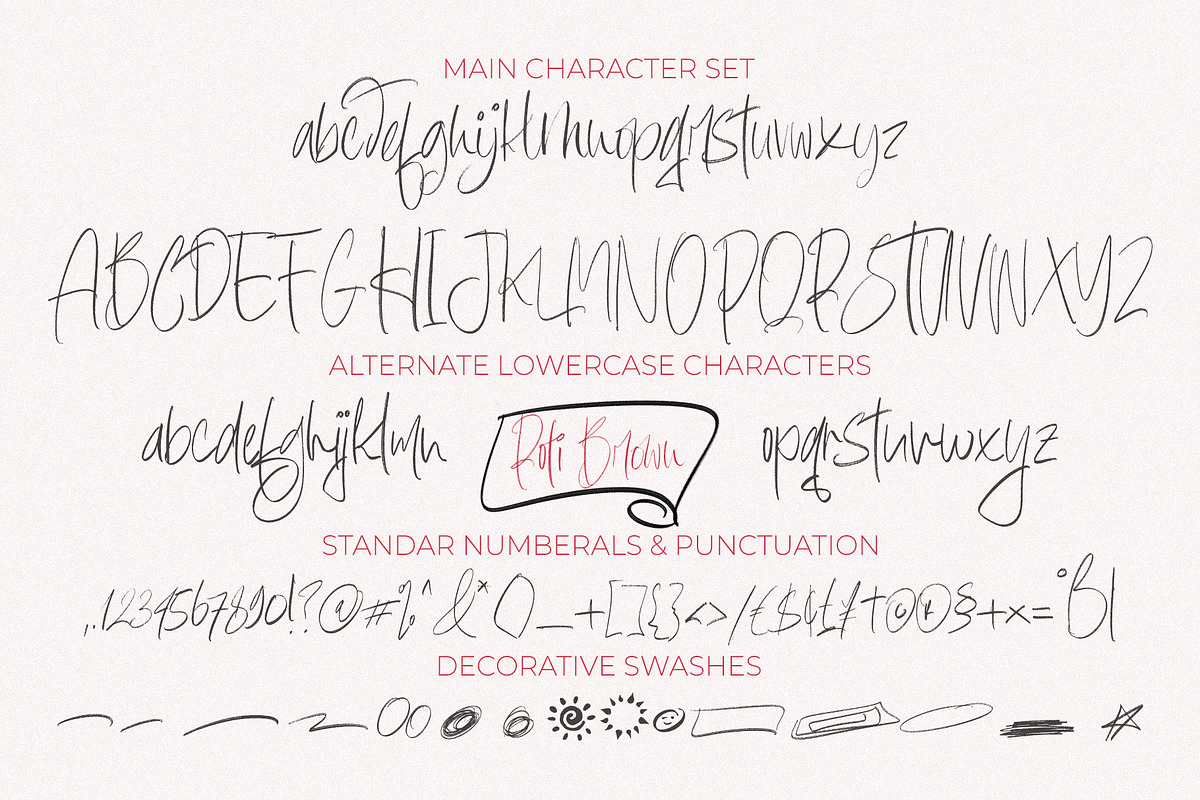 Roti Brown With 6 Editable logo, a Script Font by Alcode (Photo 15 of 15)