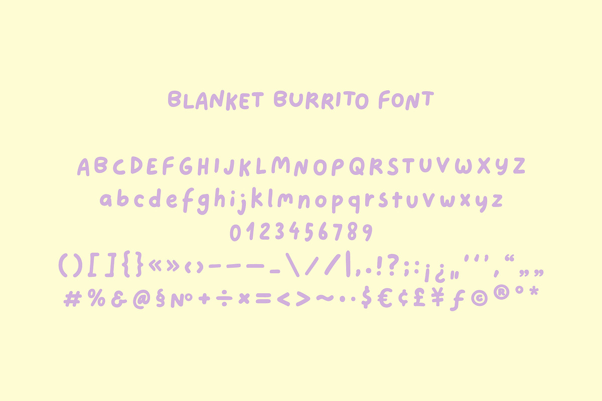 Blanket Burrito — Handwritten Font, a Handwritten Font by Font Buyers Anonymous (Photo 18 of 21)