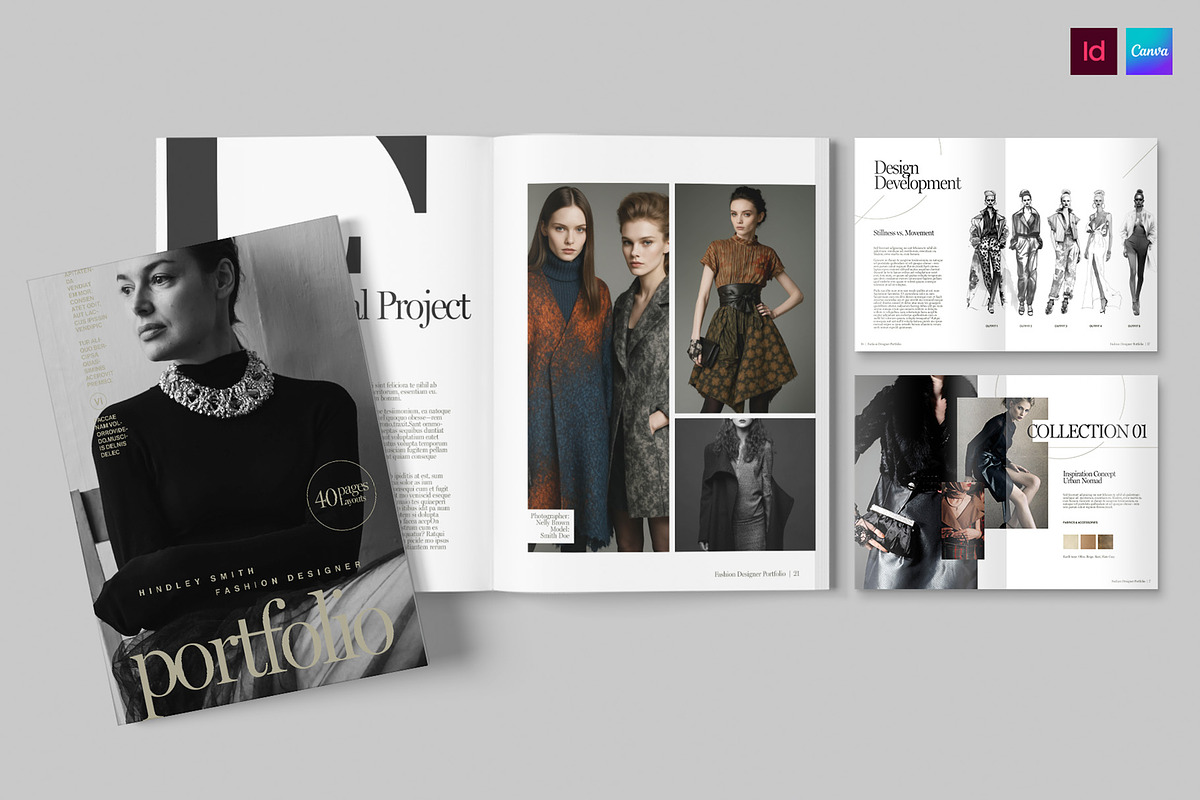 Fashion Designer Portfolio Template, a Magazine Template by BrandPacks (Photo 1 of 6)