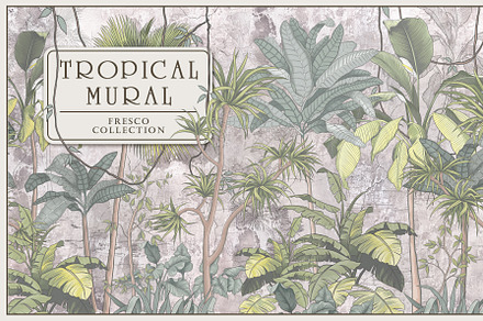 Fresco collection Tropical mural, a Wallpaper Graphic by Natalia0307