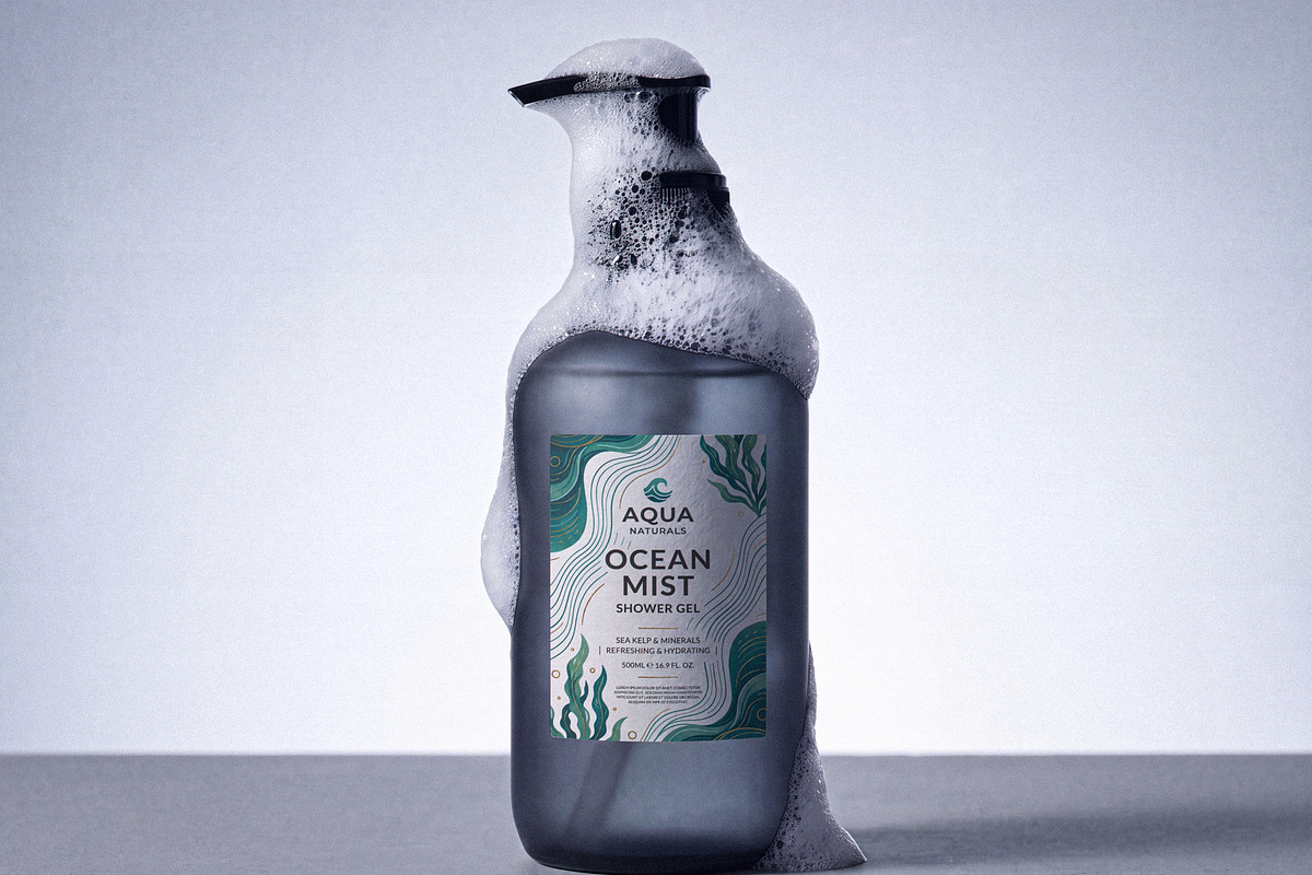 Frosted Pump Bottle Mockup, a Packaging Mockup by Designer Dude (Photo 1 of 2)