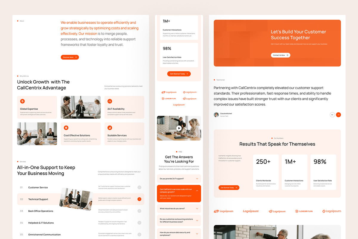Customer Support Landing Page Figma, an UI Kit Template by peterdraw (Photo 2 of 3)