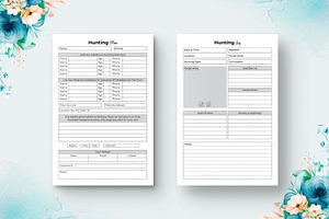 Editable Hunting Planner Log Book