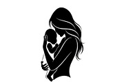 50 Mother and Baby Silhouette Bundle, an Illustration by Creativeshirt (Thumbnail 5 of 48)