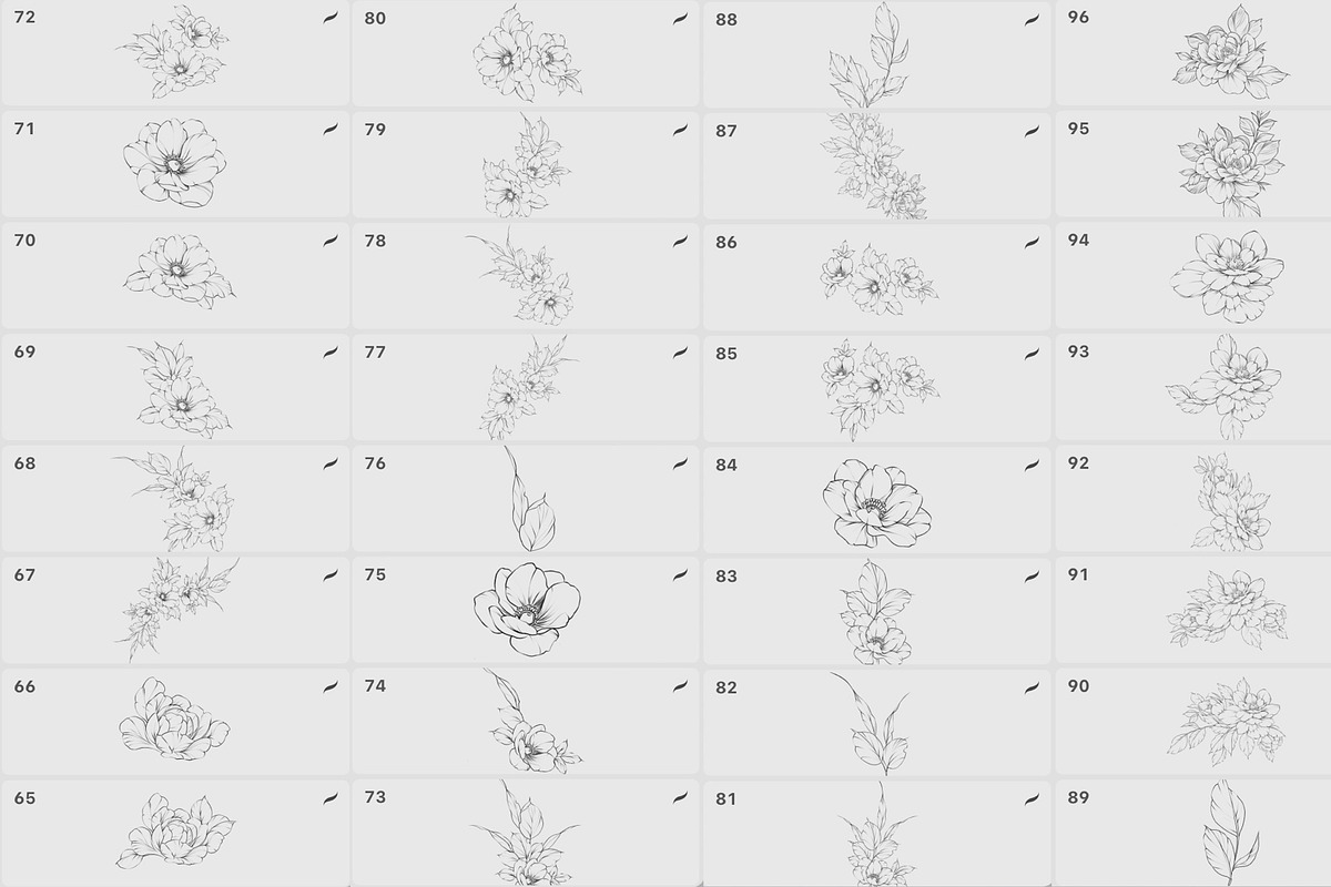 Procreate flower stamp, peony brush, a Brush Add-On by AnnaPolitmerskaja (Photo 3 of 5)