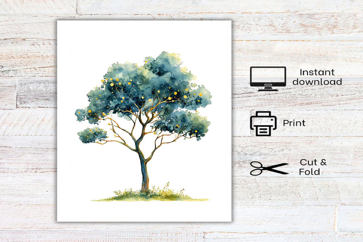 Cute Doodle Christmas Tree Clipart, an Illustration by Canvas Craft (Photo 7 of 7)