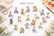 Big Eyed Animal Biking PNG Bundle, an Illustration by Artnoy (Thumbnail 5 of 8)