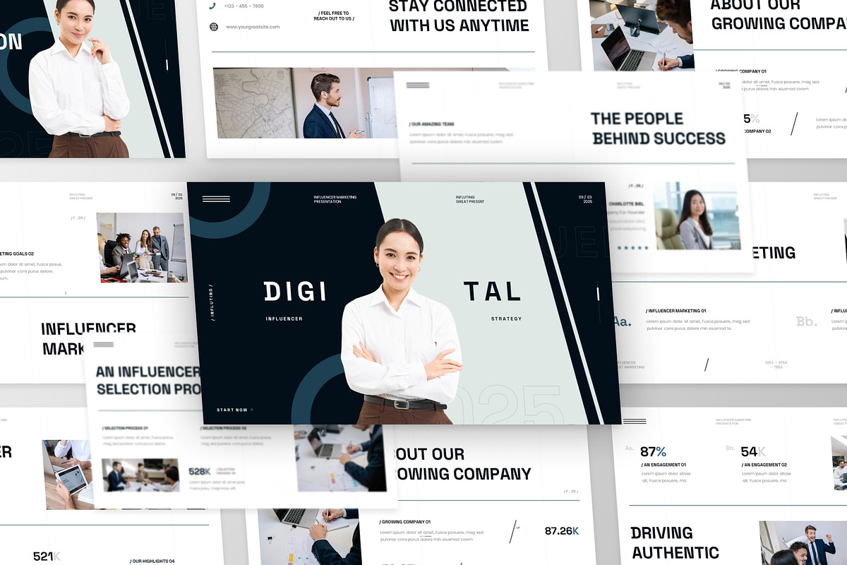 Influencer Marketing Keynote, a Presentation Template by MtvtdArt (Photo 3 of 6)