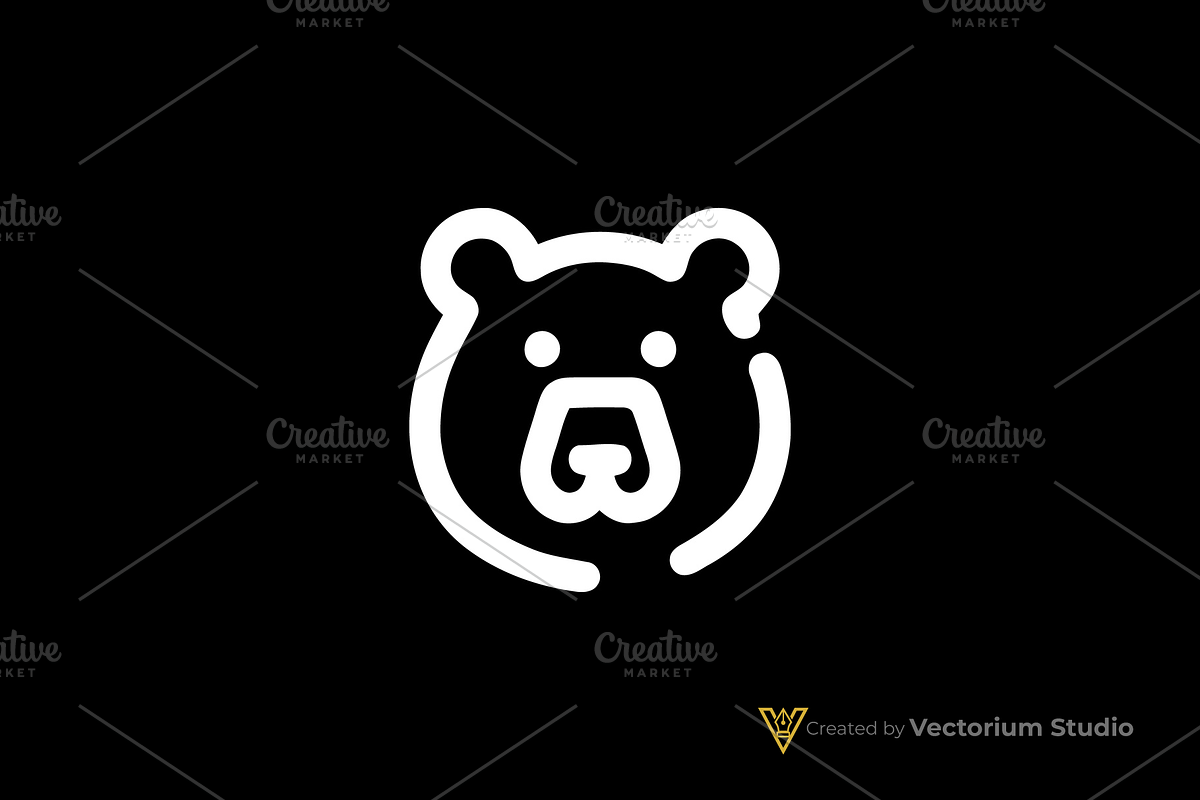Minimal Bear Head Icon Logo, a Branding & Logo Template by Vectorium Studio (Photo 5 of 5)