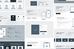 Bluprin AdobeXD Web Wireframe Kit