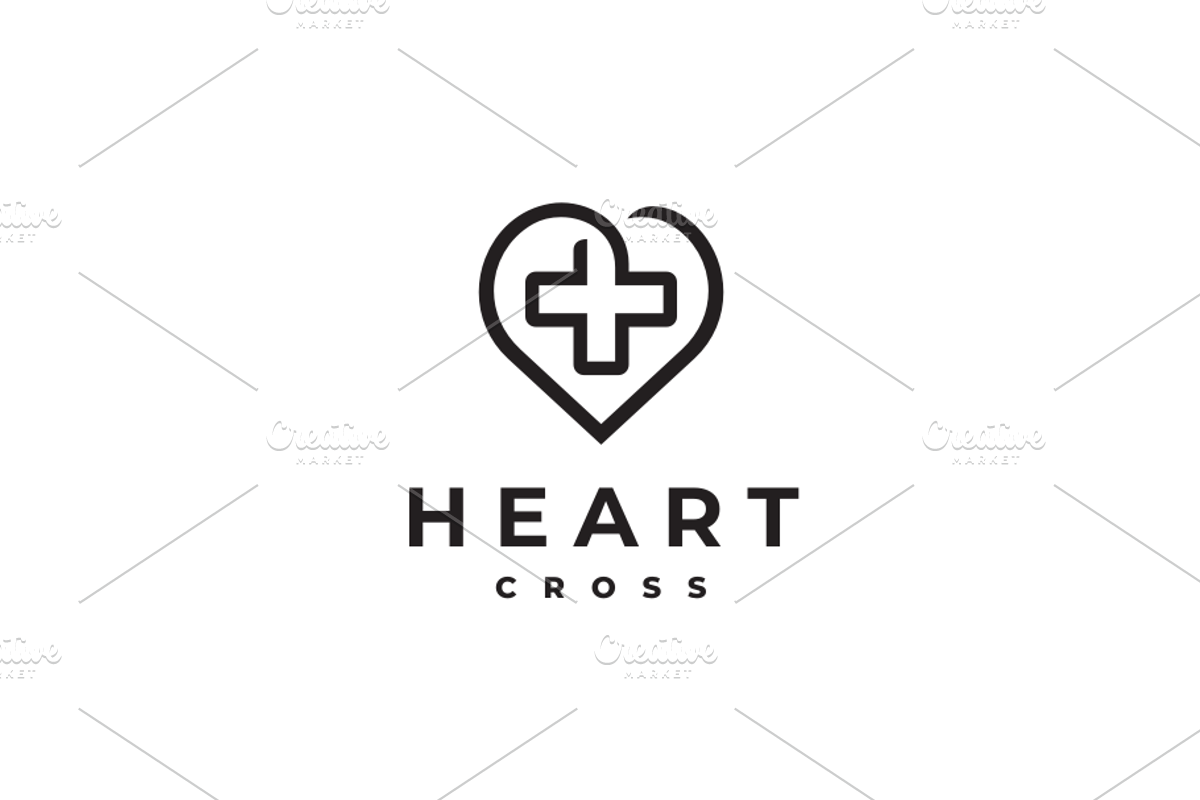 Heart Cross Logo, a Branding & Logo Template by yopie (Photo 3 of 3)