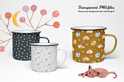 Cats Seamless patterns collection, a Pattern Graphic by Julia M. Watercolor (Thumbnail 2 of 12)