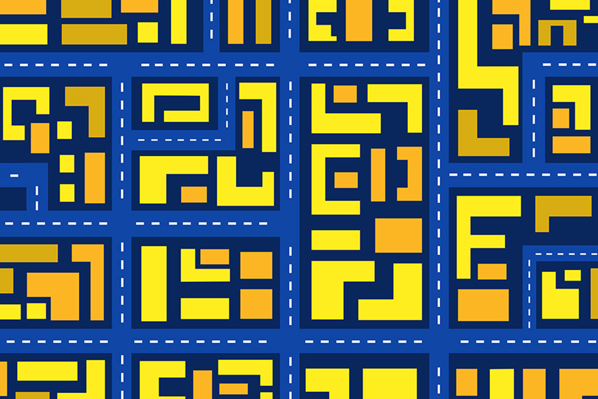 City map set seamless pattern, a Pattern Graphic by AlexZeL