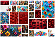 86 Gift boxes with ribbons and bows, a Holiday Photo by Handmadefont (Thumbnail 3 of 90)
