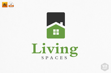 Living Spaces Logo Template