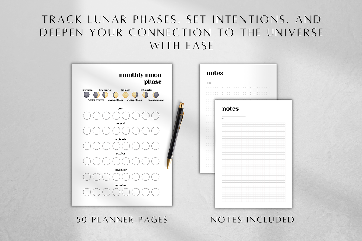 Digital Moon Magic Planner, a Stationery Template by BRANDcontent (Photo 3 of 6)