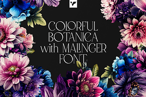 Colorful Botanica With Malinger Font