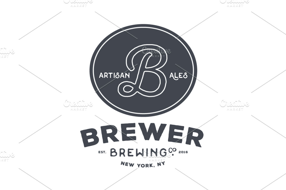 Brewery / Beer Logo I, Vintage, an Object Graphic by Onyx Templates (Photo 2 of 2)