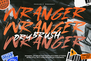 Wranger - Dry Brush Font, a Handwritten Font by Dhabee
