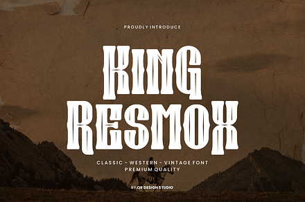 King Resmox - Western & Vintage Font, a Serif Font by QR Design Studio