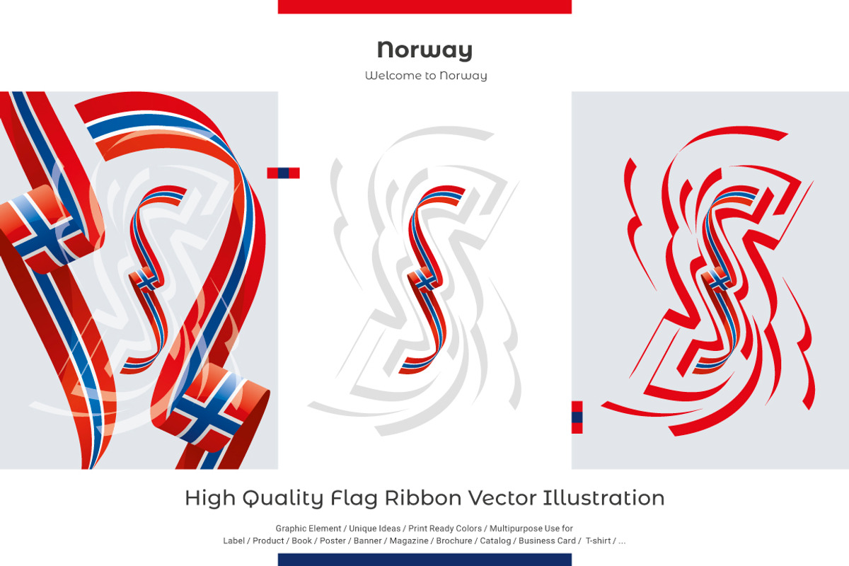 Norway flag ribbon vector, a Templates & Theme by Simbos (Photo 1 of 9)