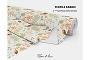 Nursery mushrooms bird plant pattern, a Pattern Graphic by Milatoo (Thumbnail 3 of 3)