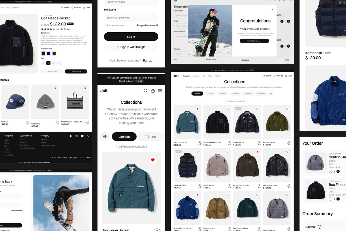 Jolt - E-Commerce Website UI KIT, a Device Mockup by Odama (Photo 5 of 12)