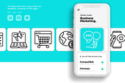 Business Marketing | 16 Icons Set, an Outline Icon by Alex Blogoodf (Thumbnail 10 of 15)