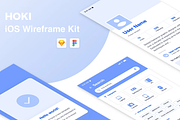 Hoki Mobile Wireframe Design UI Kit, a Wireframe Template by Capi Product (Thumbnail 1 of 8)
