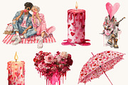 Dark Valentine Couple Clipart, a Person Illustration by Design Scotch (Thumbnail 2 of 8)