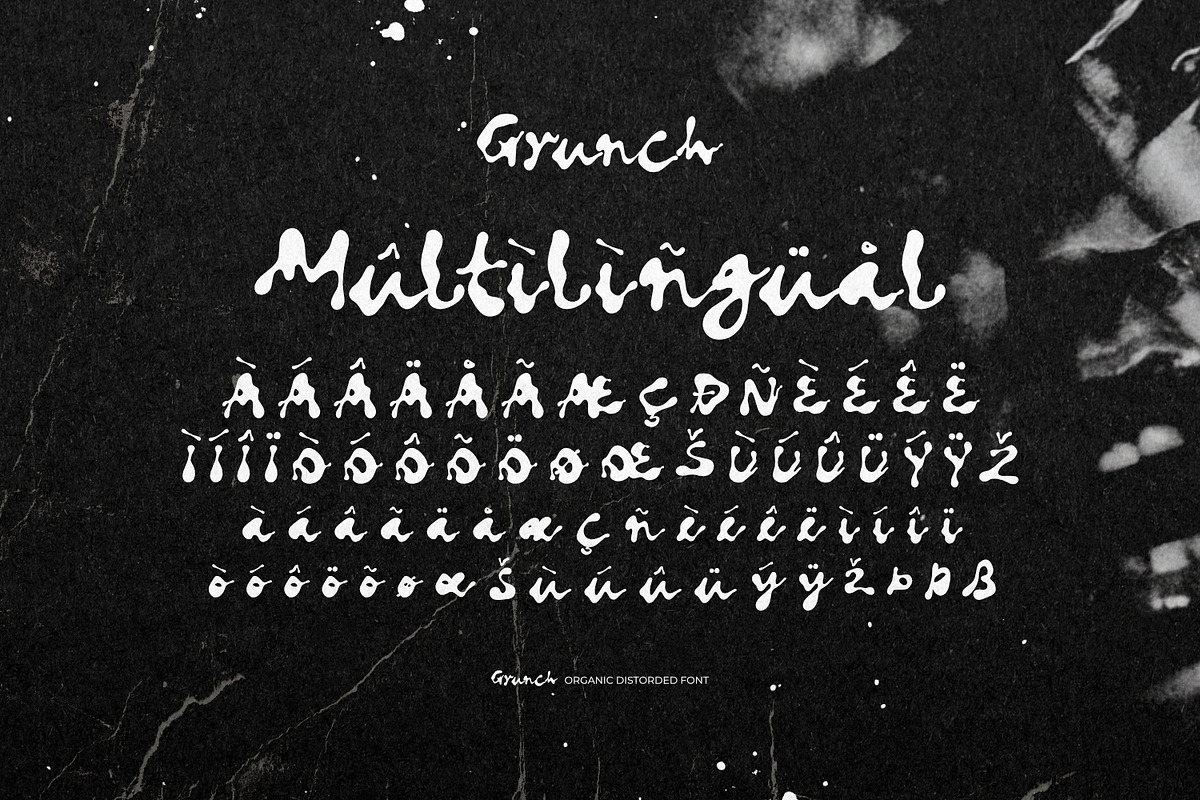 Grunch - Organic Distorded Font, a Symbol Font by ikiiko (Photo 7 of 7)