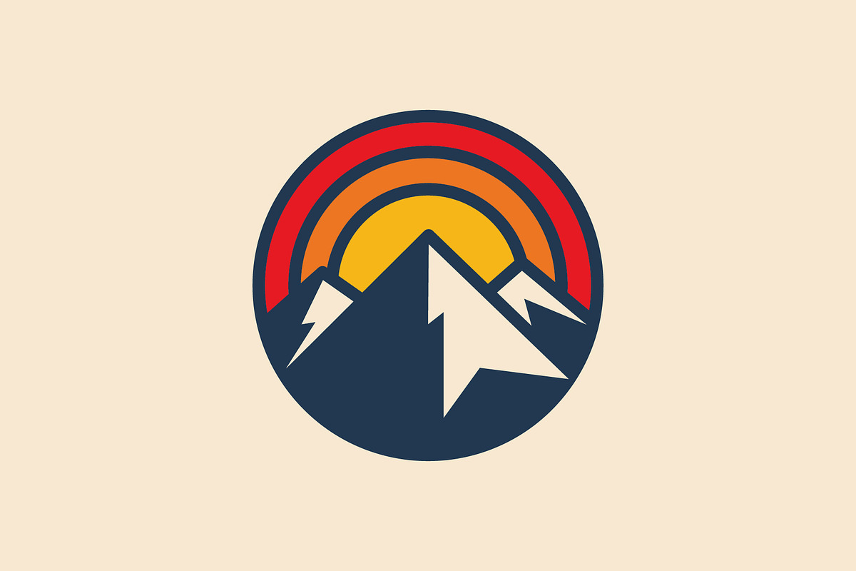 Minimalistic circular mountain logo, an Illustration by Crafter (Photo 1 of 2)