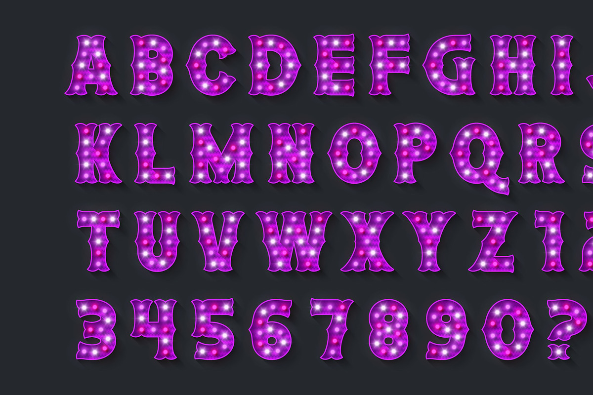 Retro marquee show alphabet design, an Object Graphic by RevelStockart (Photo 10 of 10)