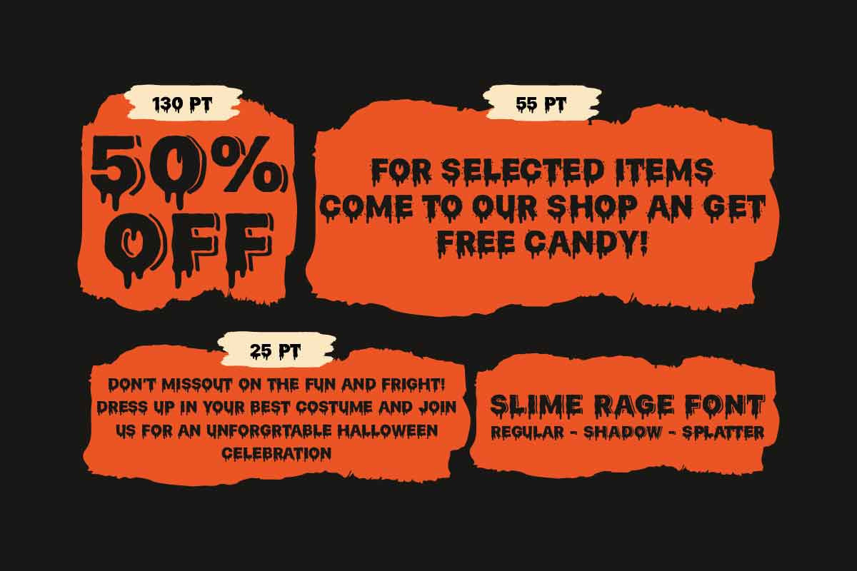 Slime Rage - Horror Display Font, a Sans Serif Font by Brand_Hero (Photo 11 of 12)