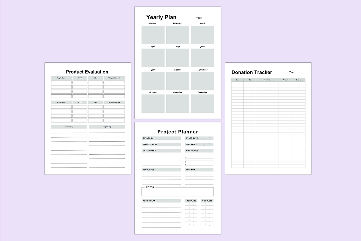 2025 Girl Boss Planner For Canva, a Stationery Template by Shumaya (Photo 6 of 7)