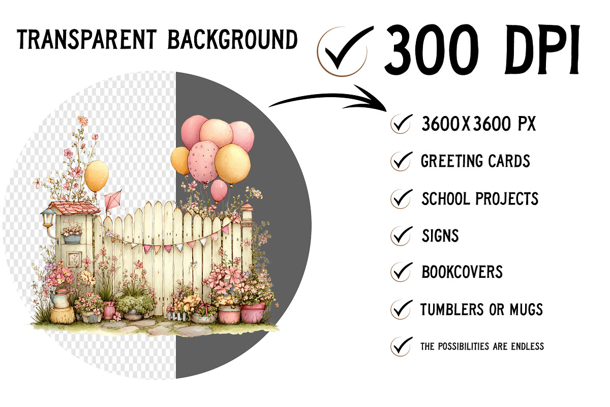 Summer Funny Fence Clipart, an Illustration by Craft Nest (Photo 2 of 12)