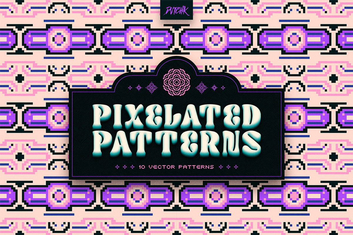 Pixel Mosaic Patterns | Vol. 08, a Pattern Graphic by dvtchk (Photo 5 of 10)