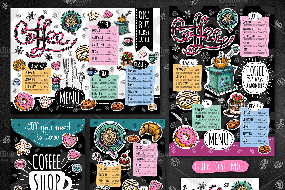 Big Coffee & Sweets Collection, a Brochure Template by Iraida_Bearlala (Photo 2 of 8)