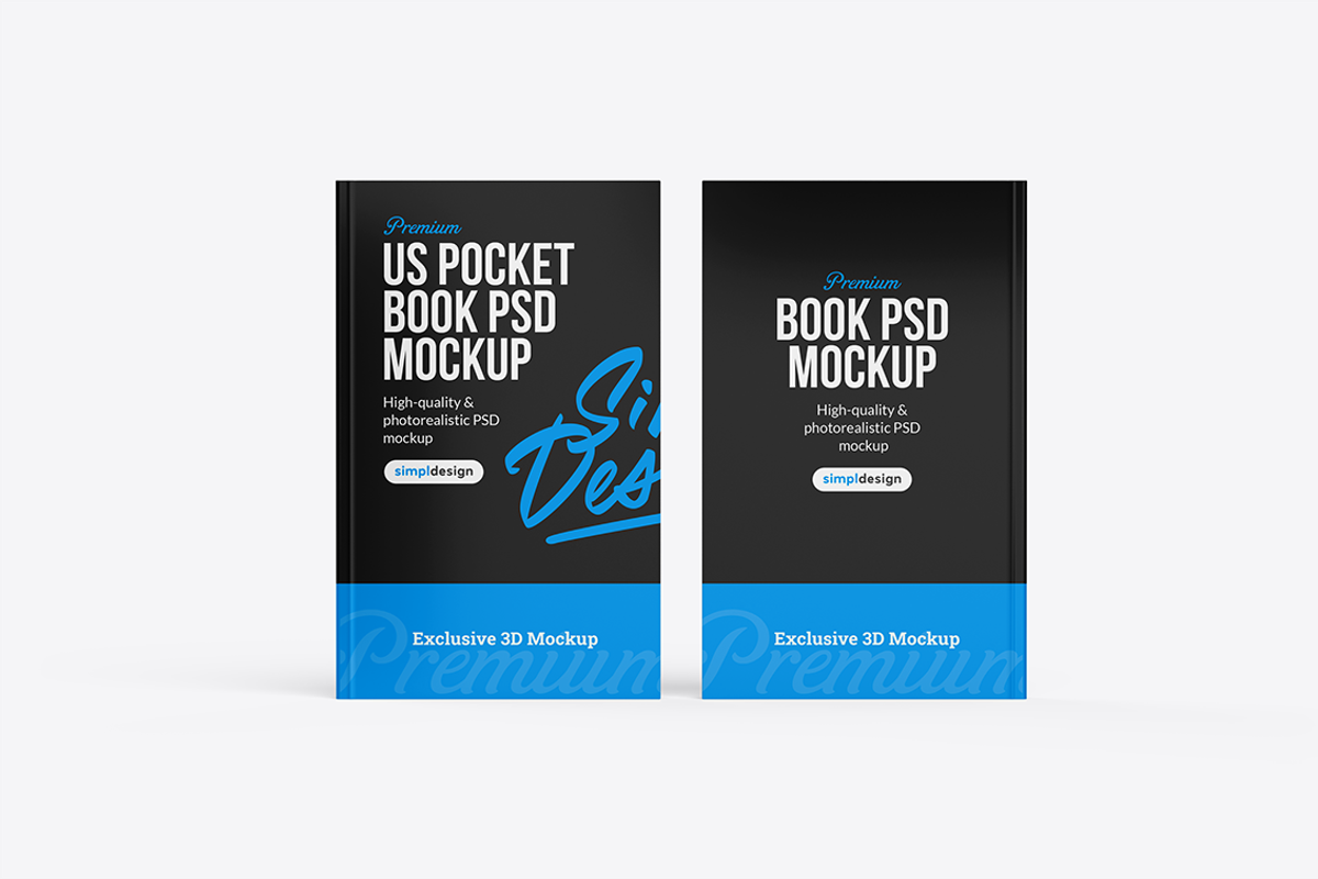 US Pocket Softcover Book Mockup, a Books & Magazine Mockup by SimplDesign (Photo 7 of 13)