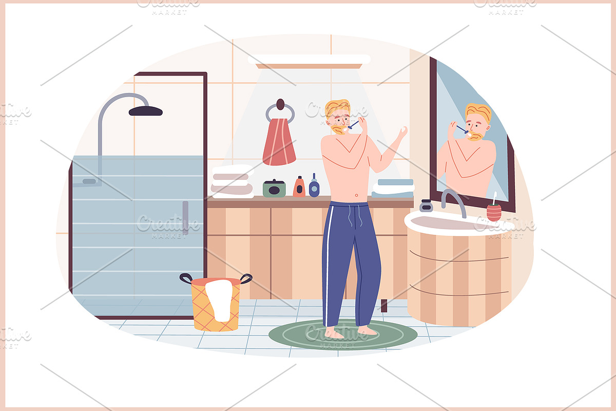 Daily Habits: Morning Routine Pack, a Healthcare Illustration by IRSYART (Photo 7 of 10)