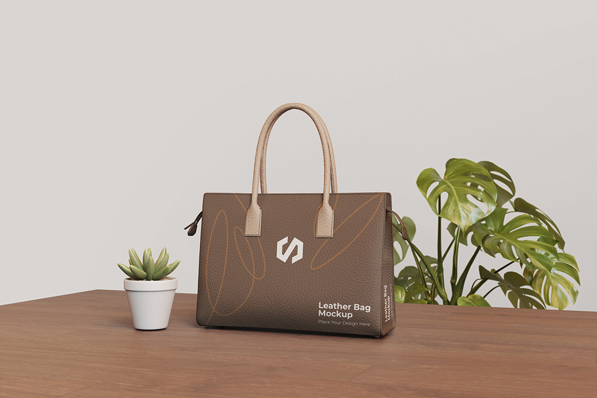 Leather Bag Mockup, a Product Mockup by MrLetters (Photo 2 of 5)