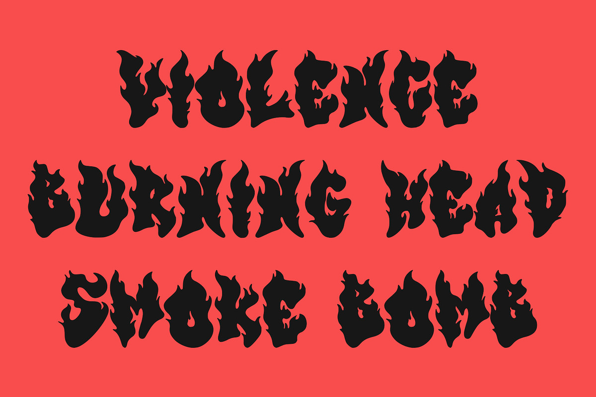 Flamezinna All Caps Flame Display, a Handwritten Font by Maulana Creative (Photo 2 of 7)