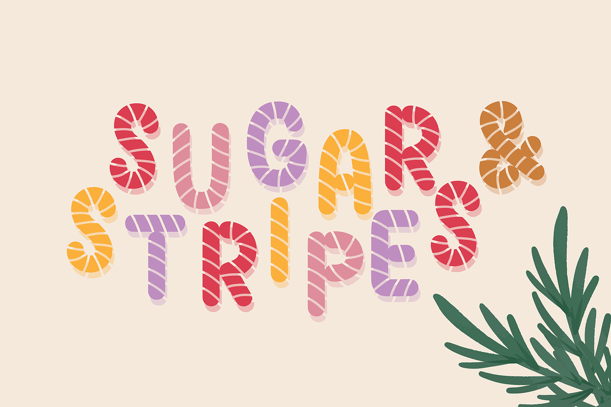 Candy cane font, a Sans Serif Font by Nyla.Studio (Photo 4 of 10)